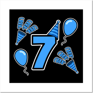 7th Birthday Boy Gift 7 Years old Sweet Funny Gifts Posters and Art